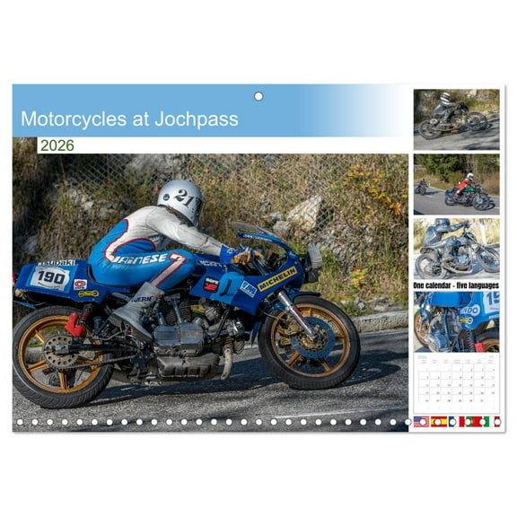 Motorcycles at Jochpass (Monthly Wall Calendar 2026 11.7 x 16.5 (open)), CALVENDO 14 Month Calendar