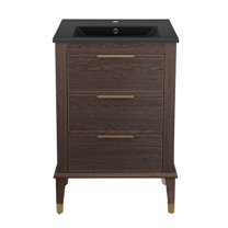 Swiss Madison Sm-Bv390mb Hugo 24" Free Standing Single Basin Vanity Set - Brown Oak /