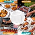 thumbnail image 6 of ShellKingdom 4 Pcs Cooling Racks for Baking, 15.7 × 9.8 inches Stainless Steel Baking Rack Oven Safe Silver Roasting Rack & Wire Rack & Cookie Cooling Rack for Cooking Roasting Grilling Drying, 6 of 12