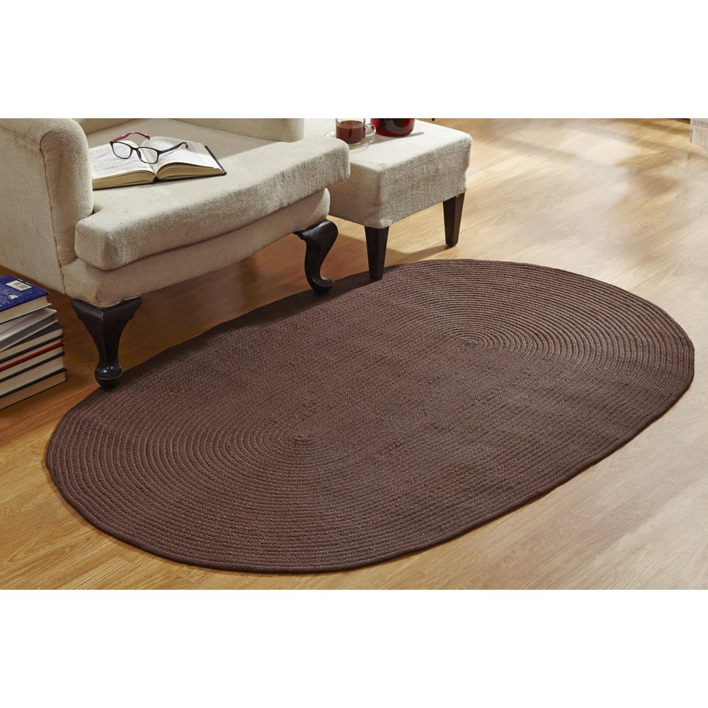 Better Trends Country Braid Collection Reversible Rug 42" X 66" Brown