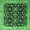 thumbnail image 1 of Ahgly Company Indoor Square Persian Emerald Green Traditional Area Rugs, 3' Square, 1 of 4