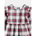 thumbnail image 2 of Wonder Nation Toddler Girls Dress with Long Sleeves, Sizes 12M-5T, 2 of 3
