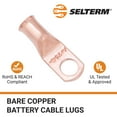 thumbnail image 3 of SELTERM 4 AWG 5/16" Ring Battery Cable End Terminal Lugs Bare Copper 25ea, 3 of 3