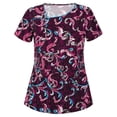 thumbnail image 1 of SMihono Oversized T- shirt for Women Fashion Short Sleeve Neck Tops Working Uniform Blouse Shirt Summer Casual Womens Tops, 1 of 3