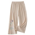thumbnail image 3 of CAIXIA Womens Plus Size Wide Leg Pants Elastic High Waist Casual Palazzo Pants Lounge Trouser with Pockets, 3 of 3