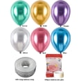 thumbnail image 2 of Globos de fiesta JHBVHBH Coloridos, cromados metálicos, 30 cm, 100 unidades, 2 of 6