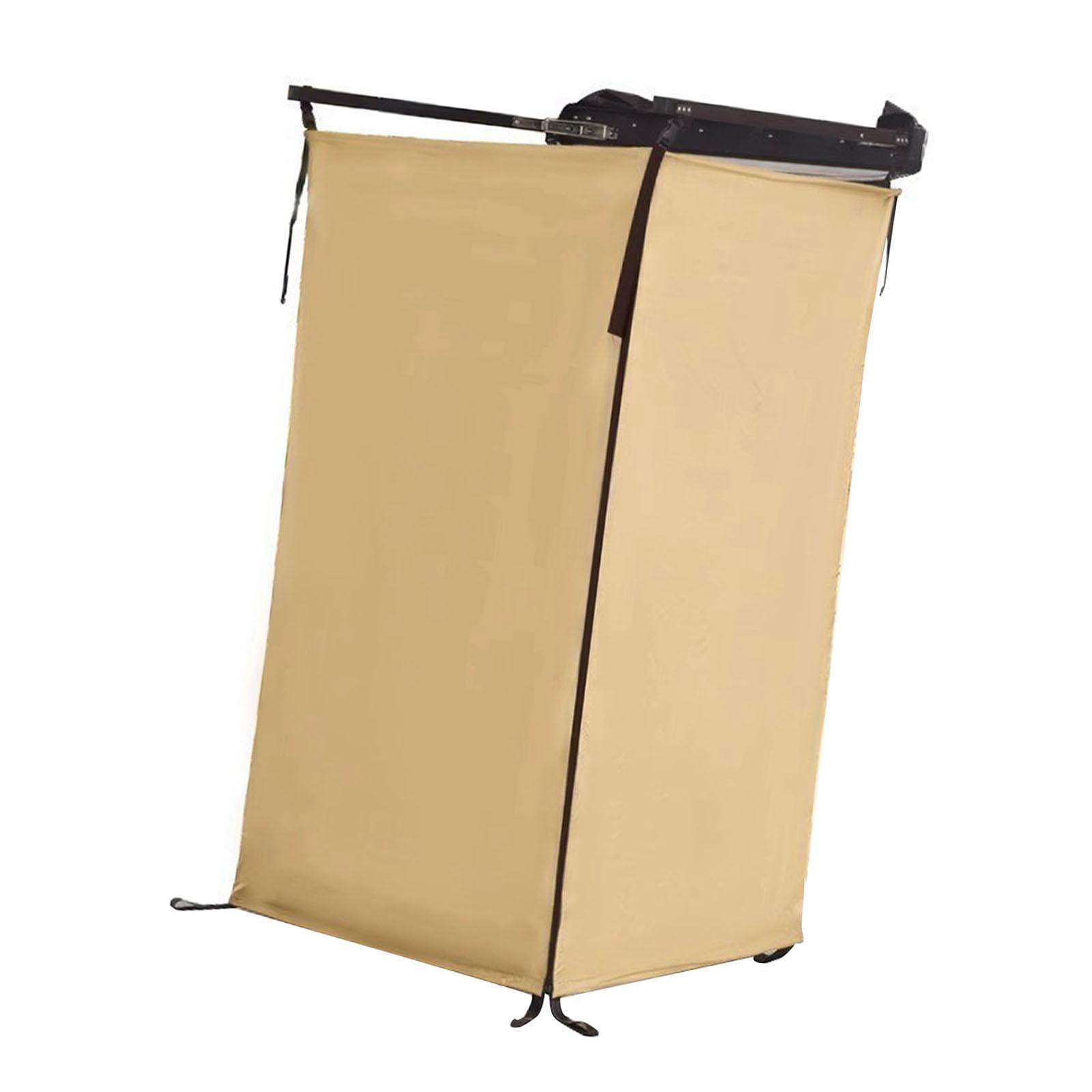 TTETTZ Vehicle Side Shower Tent,Changing Dressing Room Hiking Bathroom Overland Outdoor Toilet Stall for Long Road Trips, Van ,Beach Khaki