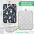 thumbnail image 6 of Yayeee Pot Holders Kitchen Heat Resistant with Pockets 7"x9.8" Cotton Oven Cooking Hot Pads, Jolly Snowman, 6 of 7
