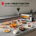 thumbnail image 3 of TOSHIBA ChefFry Air Fryer Combo de horno tostador, 26.4 QT de gran capacidad, horno tostador de encimera 12 en 1, acero inoxidable, 3 of 5