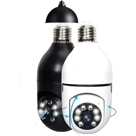 

ZHOUHONG Monitoring Equipment 5G WiFi Bulb Surveillance Camera Night Vision Full Color Automatic Human Tracking 4X Digital Zoom Video Security Monitor Cam Electronic Equipment