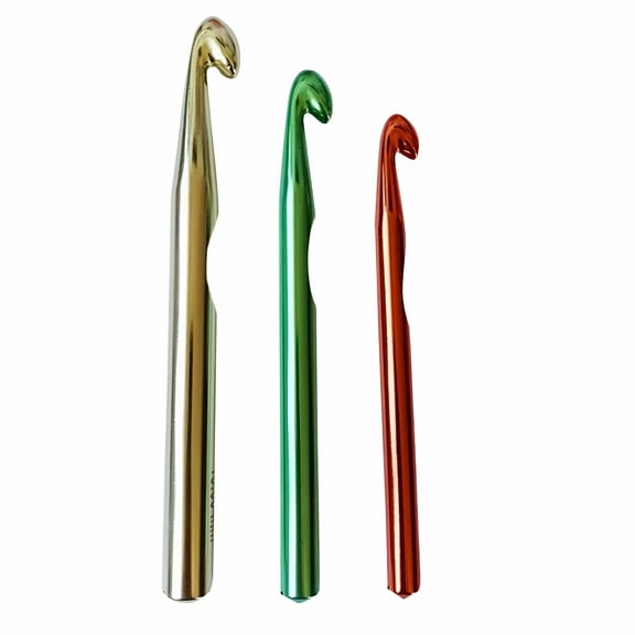 FACEGA 12mm 15mm Aluminum Alloy Crochet Hook Set Large Thick Sewing Needles (3pcs)
