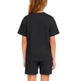 thumbnail image 3 of Grblisyd Back to School Girls' Clothing Sets Boys Cute Letter Print Short Sleeve Crew Neck Shirt and Loose shorts Outfits Size 10-12 Years, 3 of 4