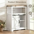 thumbnail image 2 of Farmhouse Storage Cabinet, White Bathroom Cabinet Small Hutch with Door Freestanding Kitchen Pantry Cabinet, for Bathroom/Laundry/Living Room/Coffee Bar 24" W 31.5" H, 2 of 17