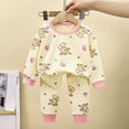 thumbnail image 2 of TOWED22 Toddler Baby Girl Boy Fall Winter Clothes 2 Piece Hooded Sweatshirt Tops and Joggers Pants Set Cute Print Outfits Clothing(Beige,5-6 Y), 2 of 5