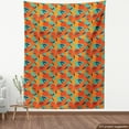 thumbnail image 4 of Ambesonne Orange Fabric by the Yard Upholstery, Geometric Citrus Fruits Art, 10 Yards, Vermilion Dark Seafoam, 4 of 5