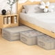 thumbnail image 5 of Bolsa de almacenamiento de PVC transparente para debajo de la cama con cierre de cremallera, organizador plano de gran capacidad para ropa de temporada y ropa de cama, solución que ahorra, 5 of 7