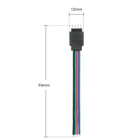 - RGB 4 Pin Extension Weld Line for LED Strip Light 10 Pack