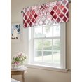 thumbnail image 6 of Vintage Plaid Valances for Windows, Rod Pocket Kitchen Valance Curtains - Soft & Washable Small Window Treatment for Living Room,&nbsp;Bathroom, Red Gray Moroccan , 42x12 Inch, 1 Panel, 6 of 9