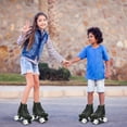 thumbnail image 5 of EONROACOO Black Roller Skates for Girls Boys, Light up 4 Wheels Kids Skates(Youth 4/Women's 4.5), 5 of 11