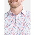 thumbnail image 4 of Birdie Bound Men's & Big Men's Fourth of July Americana Fireworks Golf Polo Shirt with UPF50+, Sizes XS-5XL, 4 of 5