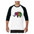 thumbnail image 1 of MmF - Mens Raglan Sleeve Baseball T-Shirts, up to Size 3XL - Elephant, 1 of 4
