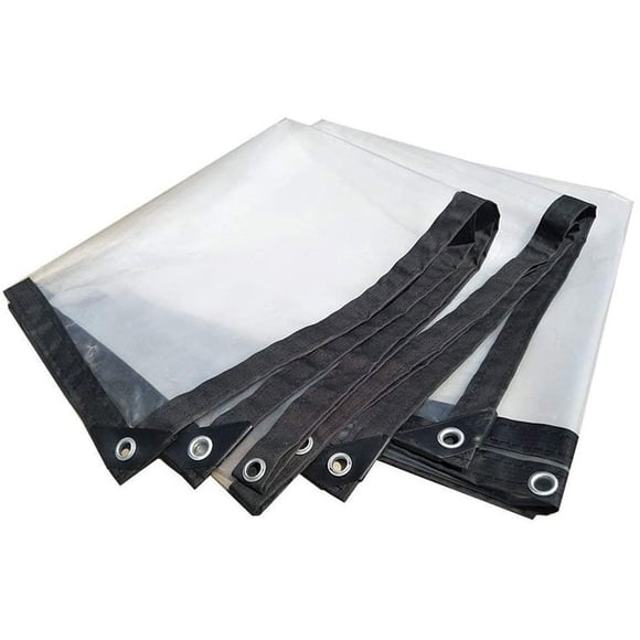 Waterproof Tarpaulin with Eyelets, Protective Tarpaulin, Transparent Fabric Tarpaulin, Wooden Tarpaulin, Foldable, Plant Roof, Rain Protection, Tarpaulin