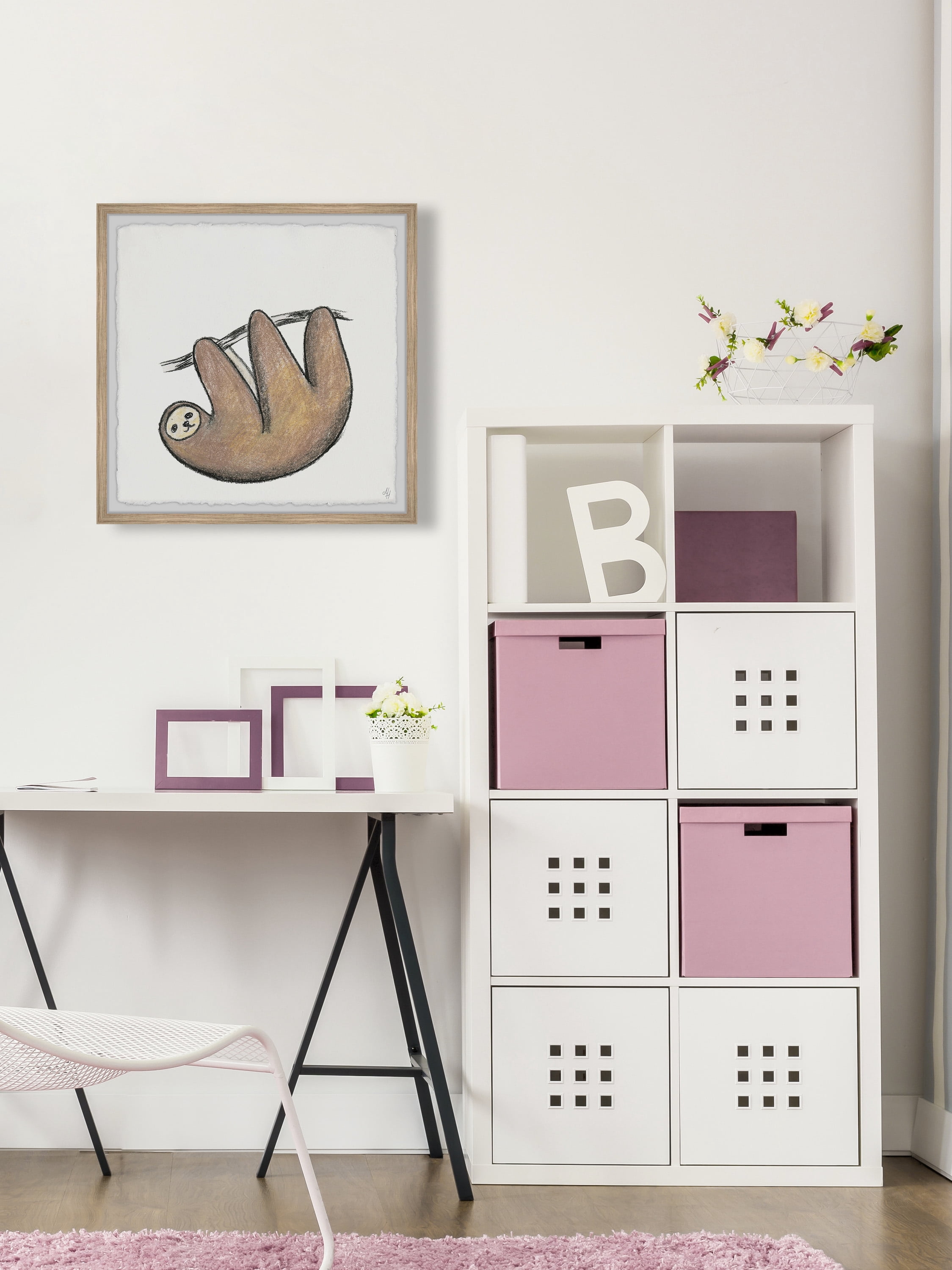 Marmont Hill The Lazy Sloth Framed Wall Art