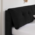 thumbnail image 6 of King Size Storage Upholstered Hydraulic Platform Bed with Integrated Headboard, Chenille Fabric, Black, 6 of 9
