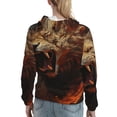 thumbnail image 7 of Daiia Cool Flame Lion A Pattern Women's Fashion Hoodies & Sweatshirts with Kangaroo Pocket Hooded Sweatshirt with Eye-catching Drawstrings-Small, 7 of 7