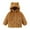 Brown, variant on Boys Jacket Autumn Winter Shirt Jacket Long Sleeve Button Down Hoodie Coat Clothes Versatile Outerwear Size 2 Y-3 Y Pink