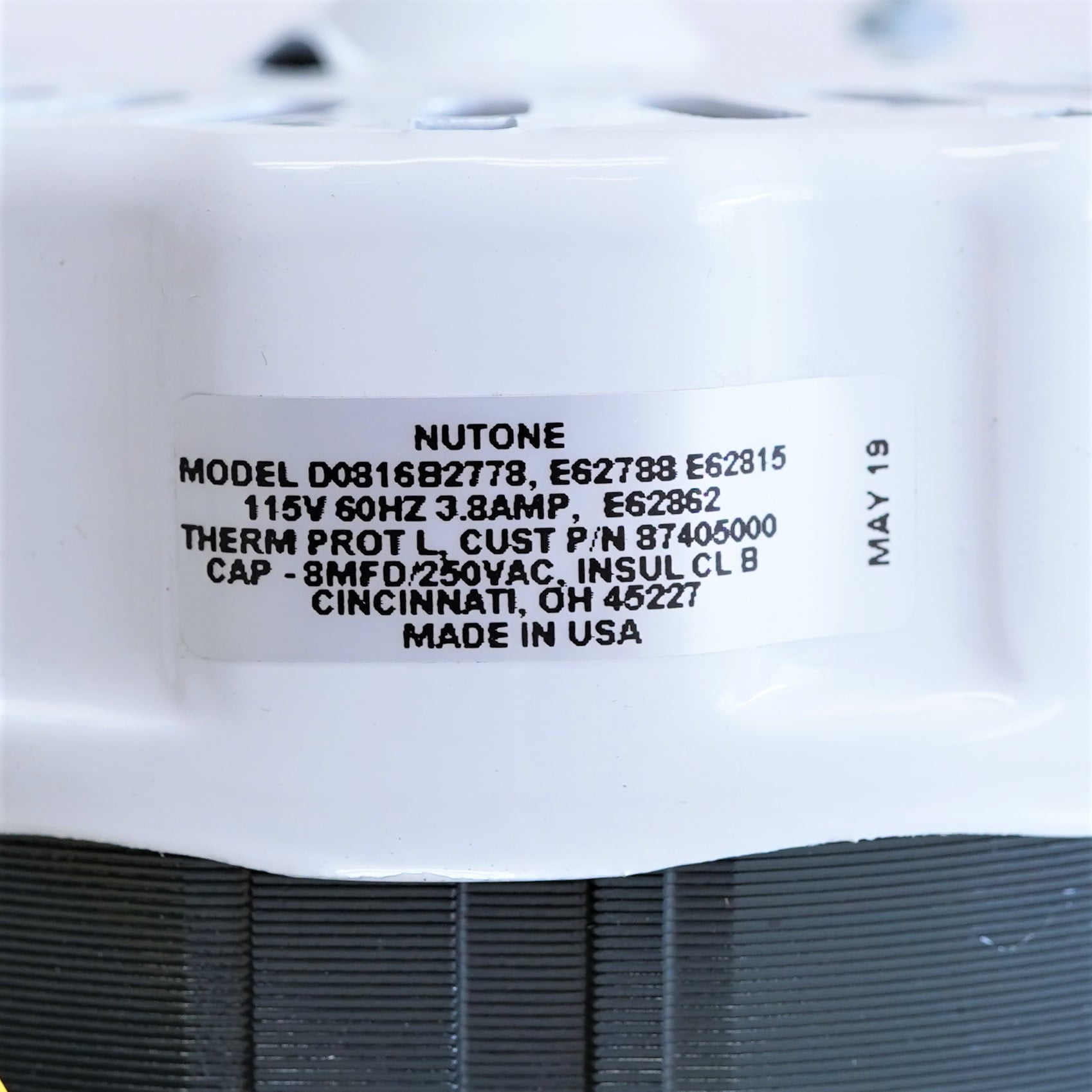 87405000 Broan Nutone Attic Fan Motor for D0816B2778 87405 Business