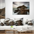 thumbnail image 4 of Designart Cape and Chapel in Spanish Beach - Seashore Photo Throw Pillow - 16x16, 4 of 5