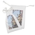 thumbnail image 2 of Almond Blossom Fabric Pouch Set of 2, Little Birdhouse on Cherry Blossom Tree Branch Springtime Sakura Blooming, Drawstring Bag for Toiletries Masks and Favors, 9" x 6", Multicolor, by Ambesonne, 2 of 2