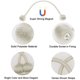 thumbnail image 4 of Tiebacks de la cortina de la ventana Clips Tira de lazo magnético fuerte Oficina en el hogar Cortinas decorativas Tejido Holdbacks Titulares Estilo europeo 1 par, Beige TUNC Sencillez, 4 of 5