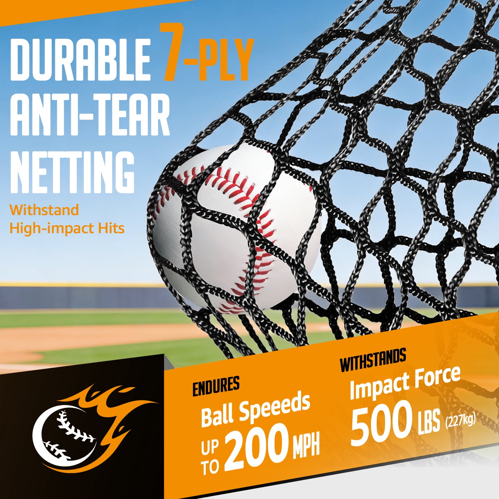 Zealfeel 7 x 7 ft Baseball & Softball Net Set: Includes Batting Tee, Dummy Batter, 2 Strike Zones & Ball Collection System. Steel Frame & Carry Bag