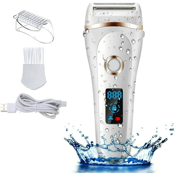 Hair Removal Device,Women Shaver Trimmer,Wet and Dry,Wide Head,White