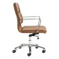thumbnail image 3 of Scranton & Co Modern Office Chair Vintage Brown Faux Leather, 3 of 7