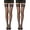 Black, variant on 2 Pairs Women's Lace Top Thigh High Sheer Stockings Nylon Anti-skid Silicone Stay Up Lingerie Pantyhose (Skin)