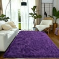 thumbnail image 3 of ZENELESS Solid Shag Collection Rug,6x9ft Grape Purple Large Fluffy Area Rugs Perfect for Dining Room, Bedroom, 3 of 9