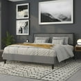 thumbnail image 5 of Flash Furniture Melbourne Metal Upholstered King Size Headboard in Dark Gray Fabric, 5 of 12