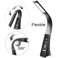 thumbnail image 2 of Clearance:Dimmable LED Desk Lamp, Eye Protection Touch Bedside Lamp for Reading, 3 Modes/ 5 Brightness Levels/LCD Display/Alarm Clock/Temperature and Calendar, 2 of 4