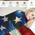 thumbnail image 3 of Nawypu Bald Eagle Blanket American Flag and Eagle Decor Throw Blanket US Eagle Blanket Gift for Men Super Warm Soft Plush Flannel Blanket Winter Couch Bedding Blanket for Adults Women, 3 of 6