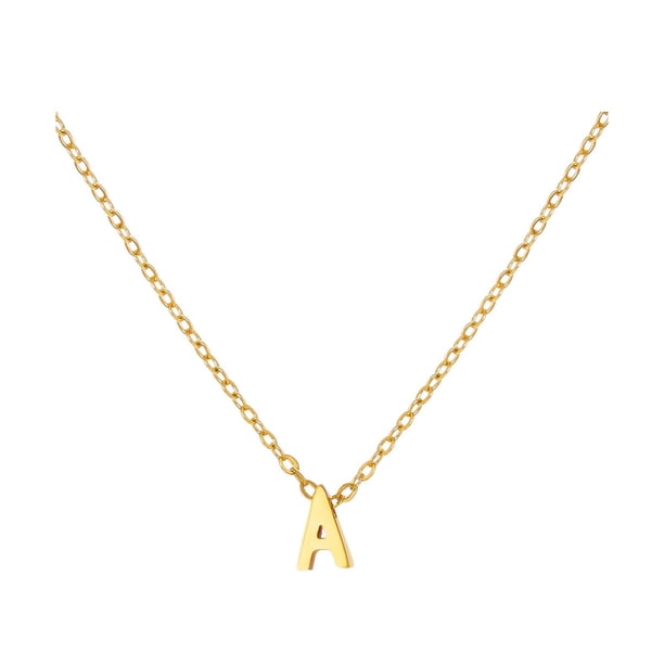 Un collar de oro con las iniciales de un nombre femenino de moda es un regalo para adolescentes femeninas