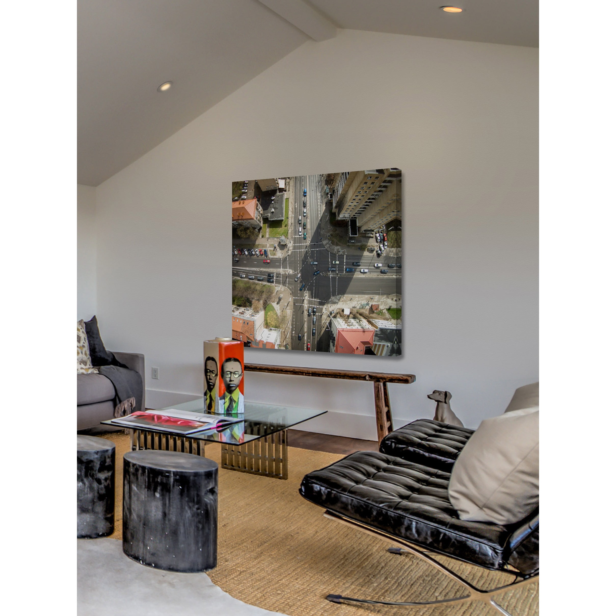 Marmont Hill "Intersection" by Karolis Janulis Painting Print on Wrapped Canvas