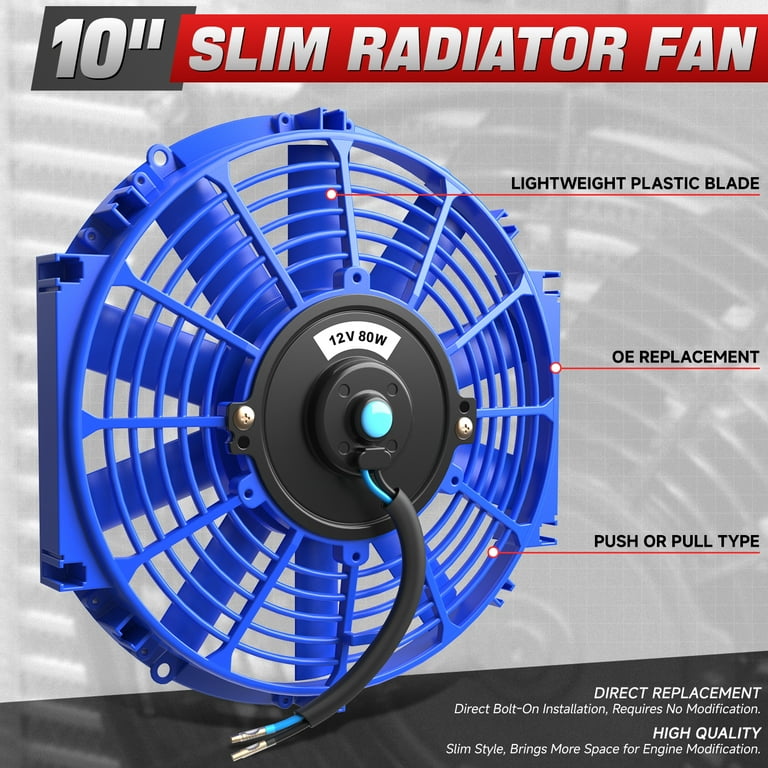 10in Radiator Cooling Car Fans Slanke Elektrische Koelventilator 24V