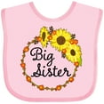 thumbnail image 3 of Inktastic Big Sister Sunflower Wreath Boys or Girls Baby Bib, 3 of 4