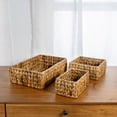 thumbnail image 2 of happimess Tress Coastal Minimalist Hand-Woven Hyacinth Nesting Baskets, Natural (Set of 3), BSK1009A-3SET, 2 of 7