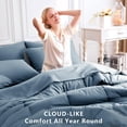thumbnail image 4 of Queen Comforter Set, Grey 7 Pieces Bed in a Bag All Season Bedding, with Stitch Quilted Comforter Flat Sheet Fitted Sheet Pillowcases, 4 of 9