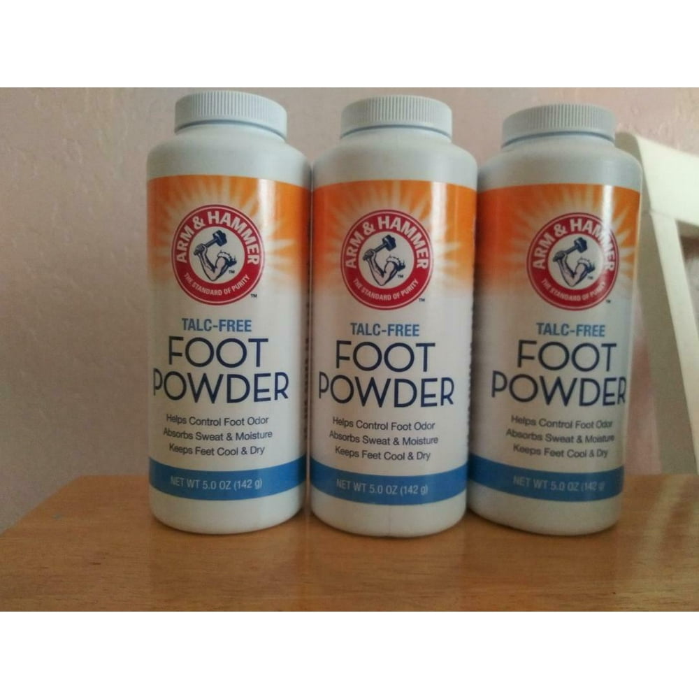 Arm & Hammer TalcFree Odor Control Foot Powder, Set of Three(3), 5 oz