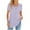 Purple, variant on Fesfesfes Layering Shirts for Women's Fashion Printed Short Sleeves Blouse Round Neck Casual Tops Summer Tops 2XL(US:12)